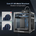 FLASHFORGE Adventurer 5M 3D Printer with Fully Auto Leveling, Max 600mm/s High Speed Printing, 280°C Direct Extruder with 3S Detachable Nozzle, CoreXY All Metal Structure, Print Size 220x220x220mm