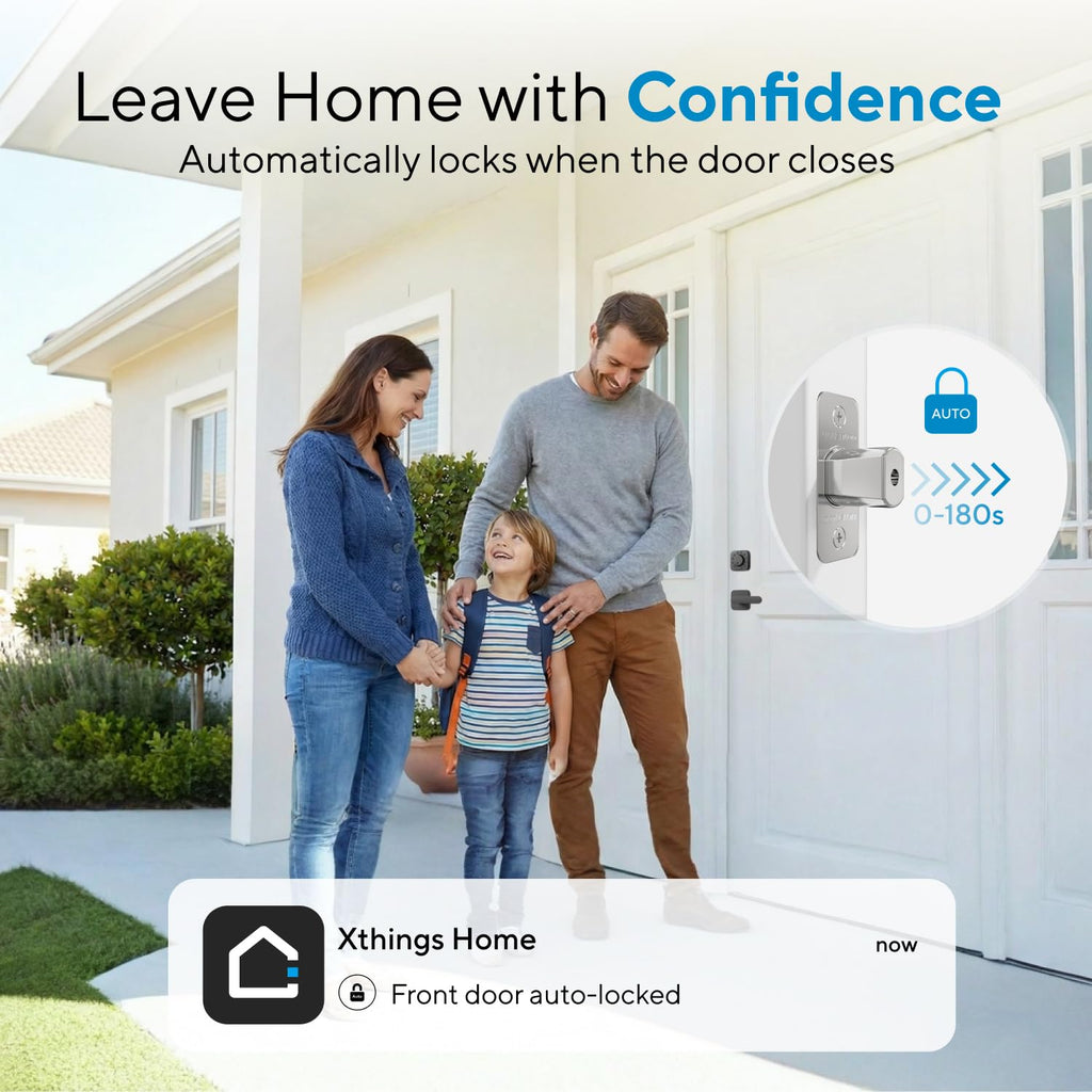 ULTRALOQ U-Bolt WiFi Smart Lock with Door Sensor, App Remote Access