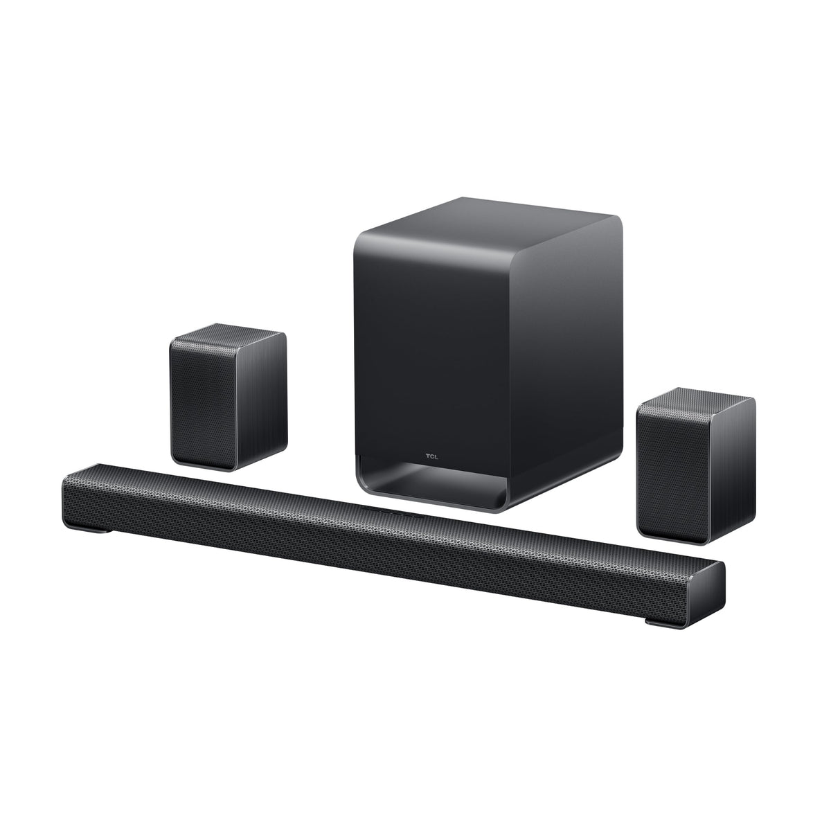 TCL S65K S Series 5.1 Channel Soundbar System with Dolby Atmos, DTS:X, Wireless Subwoofer, Wireless Surround Speakers, Bluetooth Music Streaming, and AI Sonic Auto Room Calibration