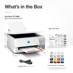 Epson EcoTank ET-2900 Wireless All-in-One Color Supertank Printer with up to 3 Years of Ink, Refillable Tanks, Perfect for Home, 11 PPM, 1.44" Color Screen, Built-in Scanner – White