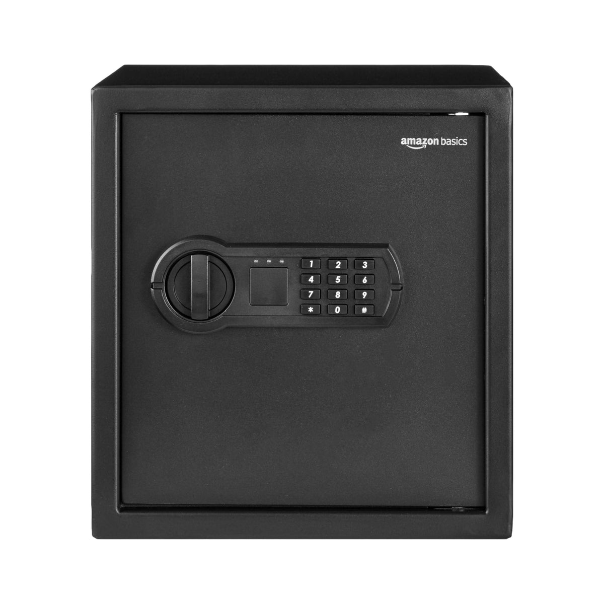 Amazon Basics Steel Home Security Electronic Safe with Digital Keypad, Programmable Lock for Important Documents, Jewelry, Valuables, 1.2 Cubic Feet, Black, 13"W x 13"D x 14.2"H