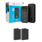 myQ Secure View™ 3-in-1 Smart Lock Deadbolt + myQ Chime + Extra Battery, Keyless Entry Lock, 2K HDR Doorbell Camera, Face, Fingerprint & PIN Access, App Control, Color Night Vision & Two-Way Audio