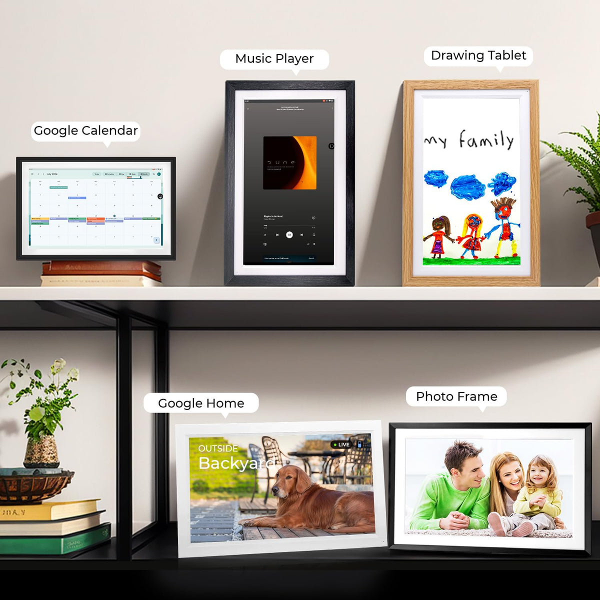 15.6" Digital Calendar & Chore Chart, Sync Google & iCloud, No Subscription