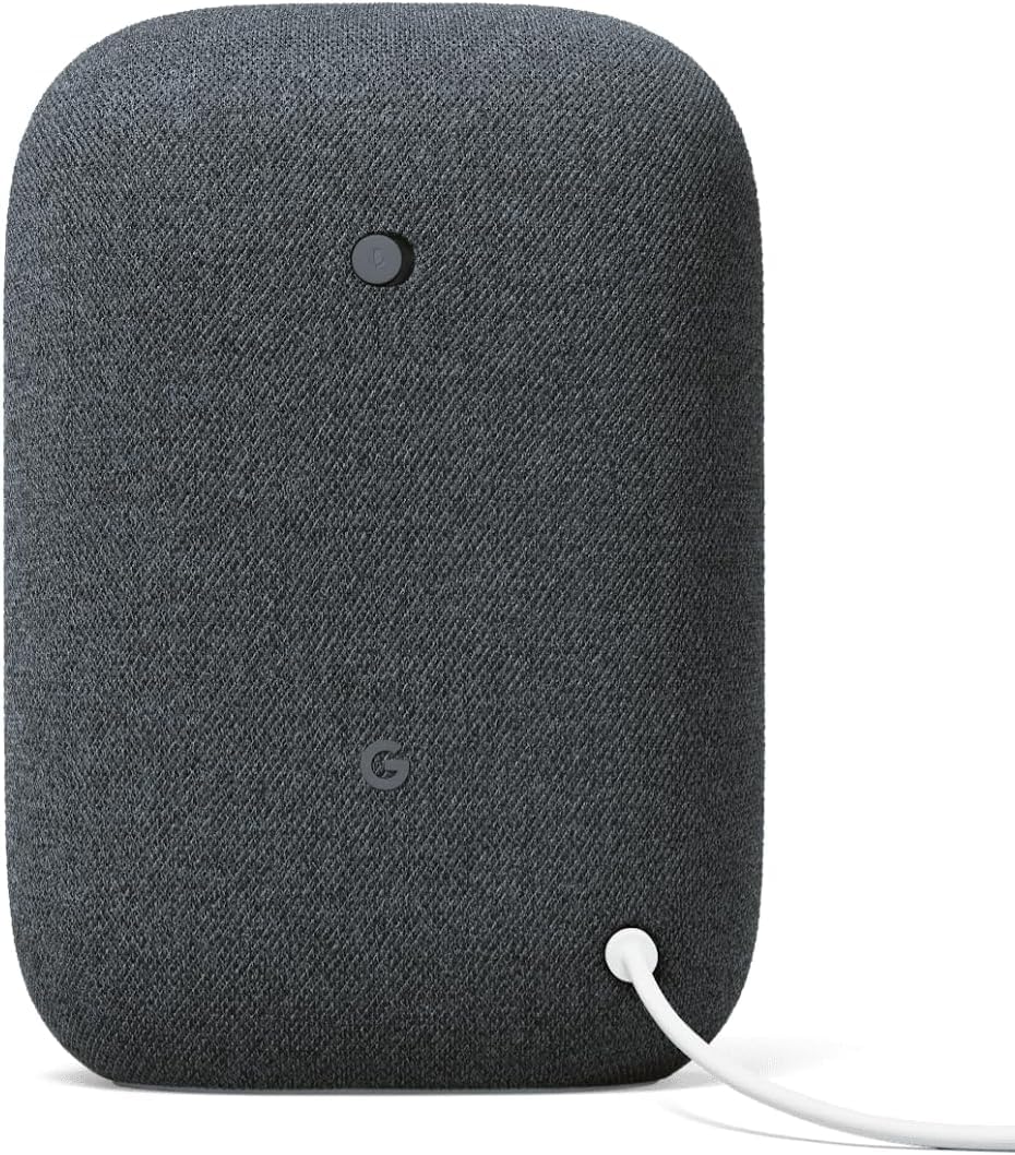 Google Audio Bluetooth Speaker - Wireless Music Streaming, Powerful Sound, Assistant Built-in, Wi-Fi and Bluetooth Connectivity, Smart Home Control, Stereo Pairing (Charcoal)