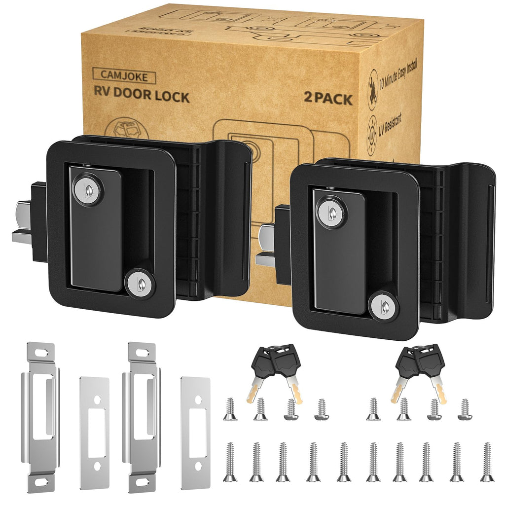 RV Keyless Entry Door Lock with Bluetooth Remote and Keypad for Camper