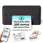 Phomemo Bluetooth Thermal Shipping Label Printer with Holder & 500pcs Label