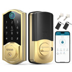 SMONET Smart Lock Brass Fingerprint Deadbolt, Keyless Entry Door Lock