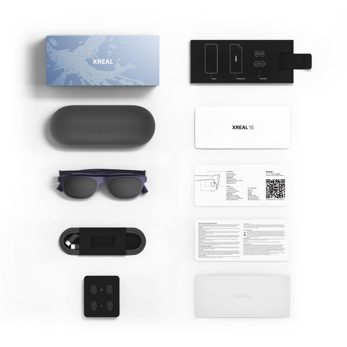 XREAL 1S AR Glasses, 500" Virtual Screen, Powered by X1 Chip, Native 3DoF