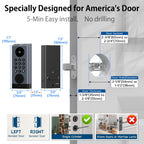 Front Door Lock with Camera, Video Doorbell Smart Deadbolt