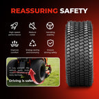 23x10.50-12 Lawn Mower Tires, 4 Ply Tubeless, Set of 2