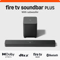 Amazon Fire TV Soundbar Plus with subwoofer (newest model), 3.1 channel, Dolby Atmos, DTS:X, clear dialogue
