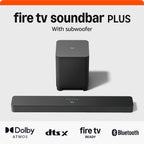 Amazon Fire TV Soundbar Plus with subwoofer (newest model), 3.1 channel, Dolby Atmos, DTS:X, clear dialogue