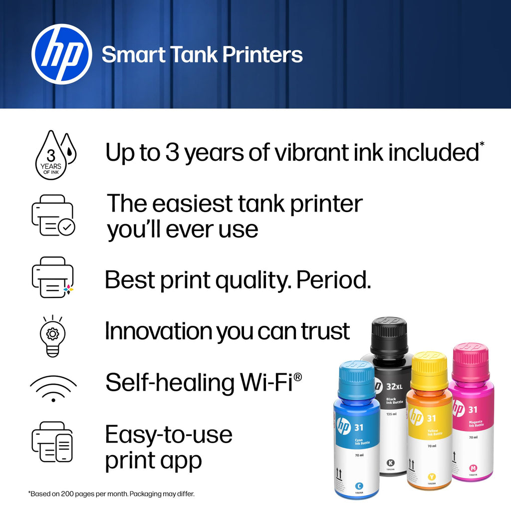HP Smart Tank 7603 Ink Tank Printer | 3 Years of Ink Included | All-in-One