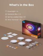 Govee Smart Recessed Lighting 6 Inch, LED Recessed Light 1100LM, 4 Pack
