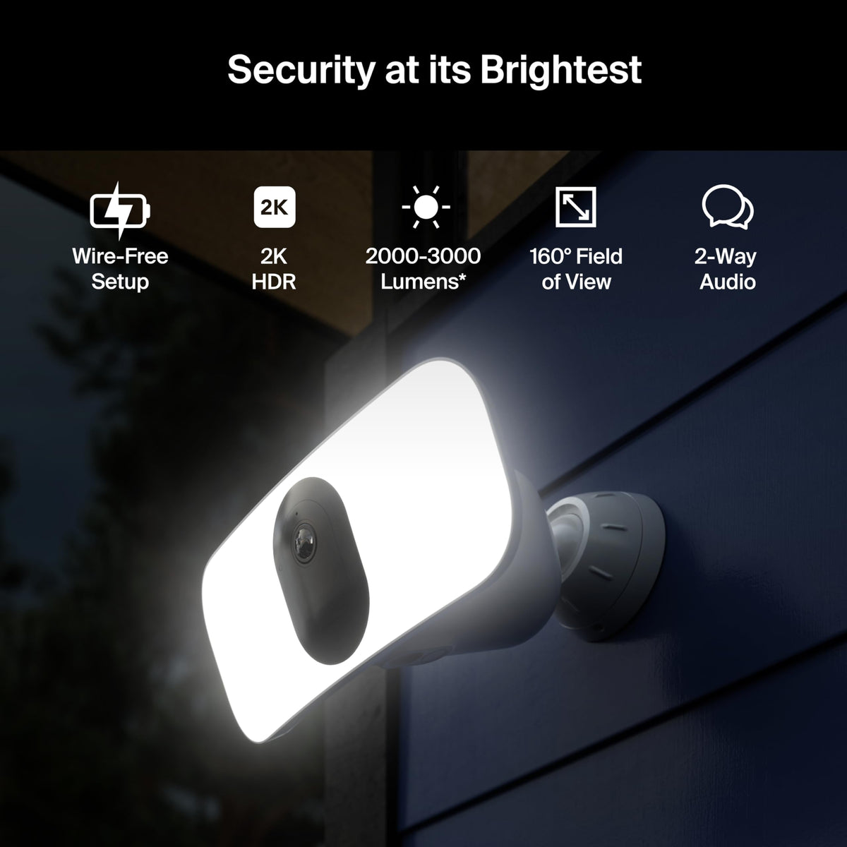 Arlo Wireless Floodlight Security Camera 2K HDR - 1-Cam