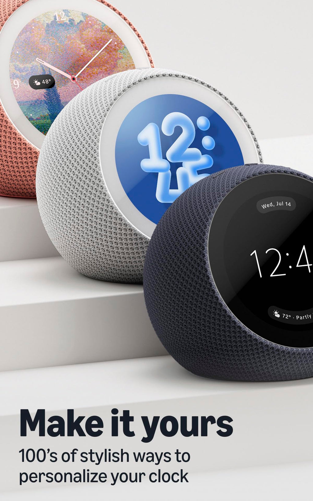 Amazon Echo Time (all-new), Customizable smart clock, Smart alarms, Ambient sounds, Smart home hub, Ideal for bedrooms, Designed for Alexa+, Graphite