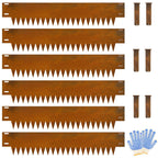 Co rten Steel Landscape Edging 12 Inch, 6 Packs Pre-Rusted