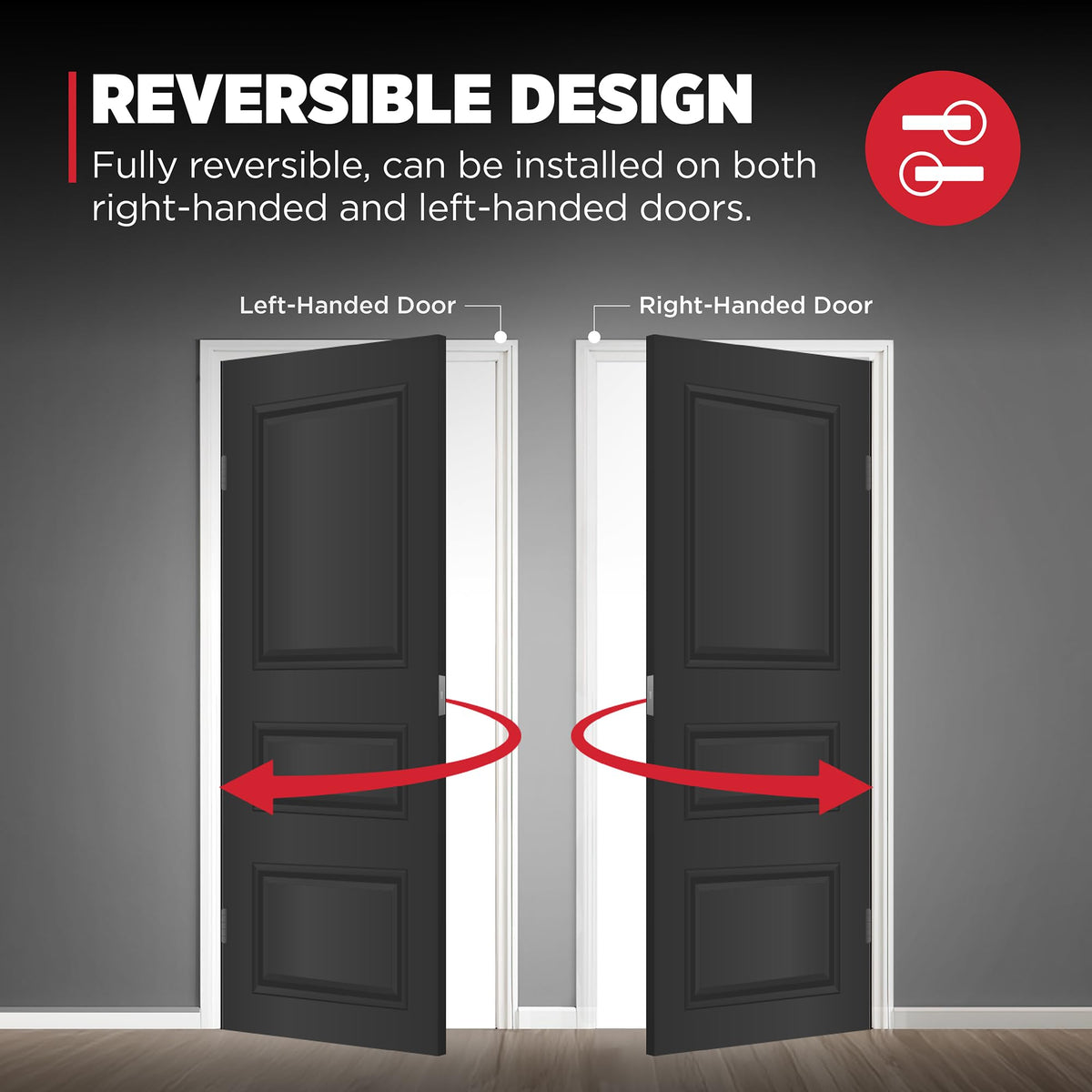 Kwikset San Clemente Front Entry Door Handle Set, No Lock, Matte Black
