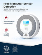 X-Sense Interconnected Smoke and CO Detector, SC07-W, 3-Pack