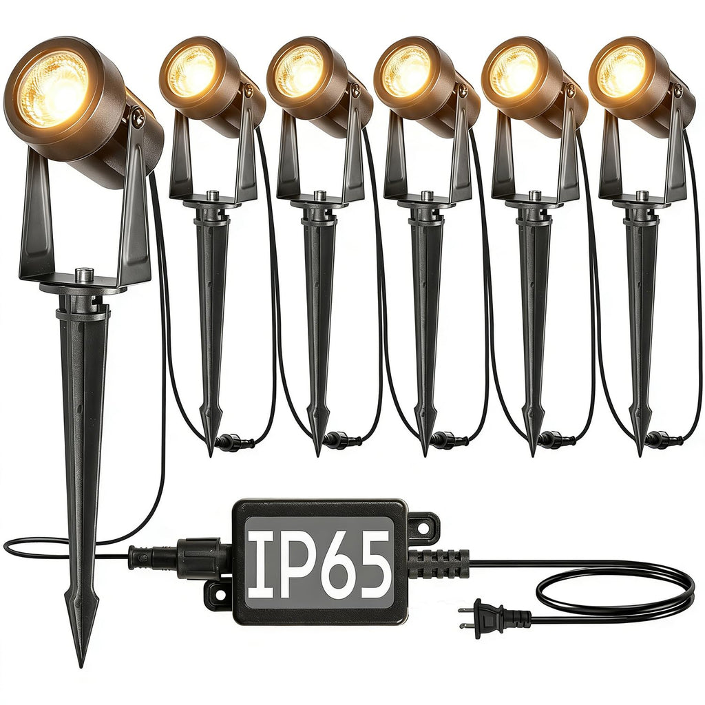 SUNTHIN Outdoor RGBW Landscape Lighting with Remote, Dusk to Dawn, 12 Pack