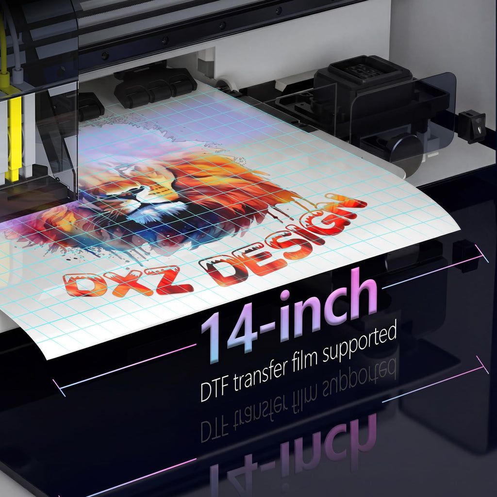 DXZ 2026 14'' A3 DTF Printer with i3200 Printhead, 3X Faster High-Speed DTF Machine, A3 Print in 2 Minutes, 720×3660 DPI, White Ink Circulation System, 24/7 Auto-Maintenance, 2-Year Ink Included