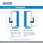 SCHLAGE Camelot Entry Handleset, Right Hand Accent Lever, Aged Bronze