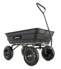 Gorilla Carts 600 lb Poly Garden Dump Cart, 4 Cu Ft Wagon, Quick-Release
