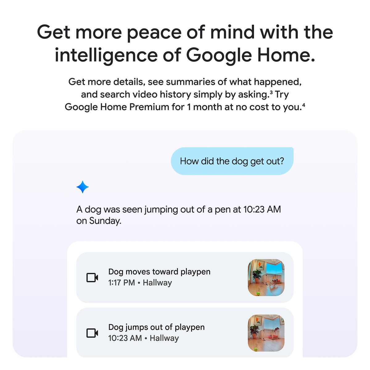 Google Nest Cam Indoor (Wired, 3rd Gen) - Security Camera - 2025 - Snow