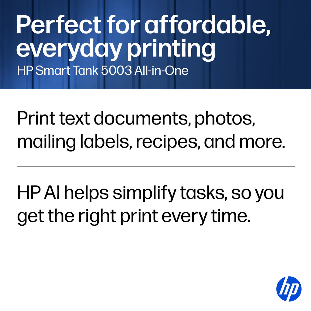 HP Smart Tank 5003 Ink Tank Printer | 3 Years of Ink Included | All-in-One