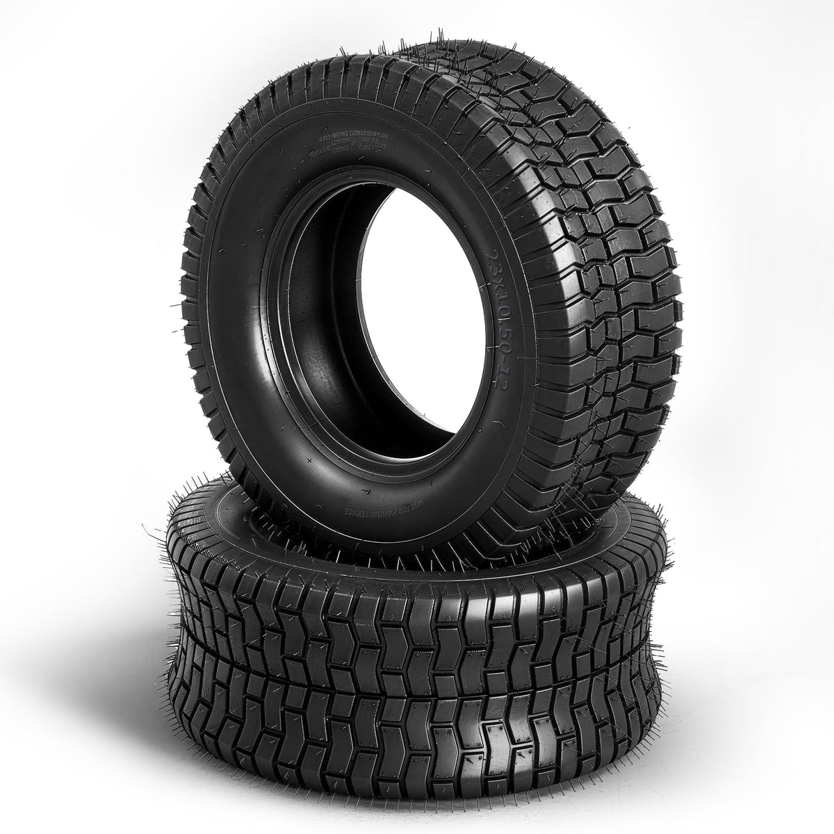 23x10.50-12 Lawn Mower Tires,2-Pack,4 Ply,Tubeless