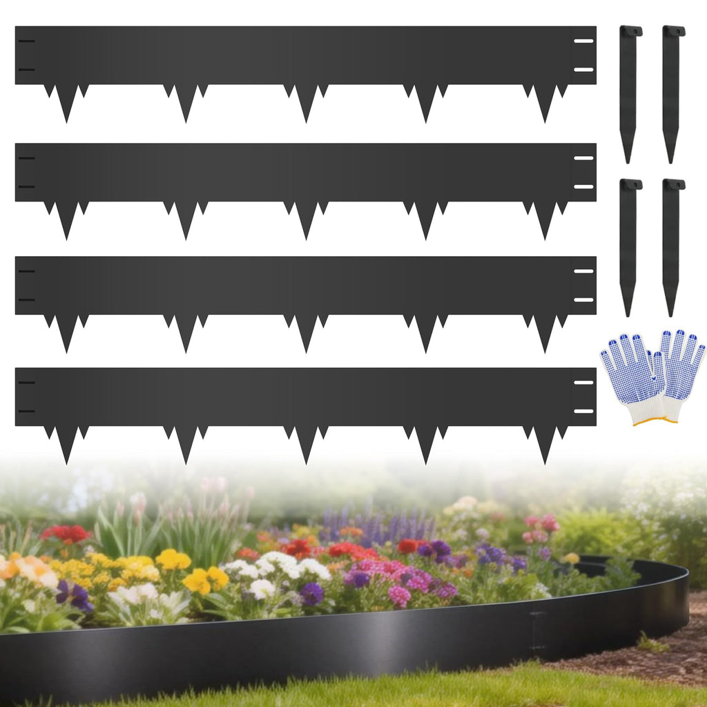 50FT Metal Landscape Edging, 15-Pack 40"L x 6.5"H Rust-Proof Border