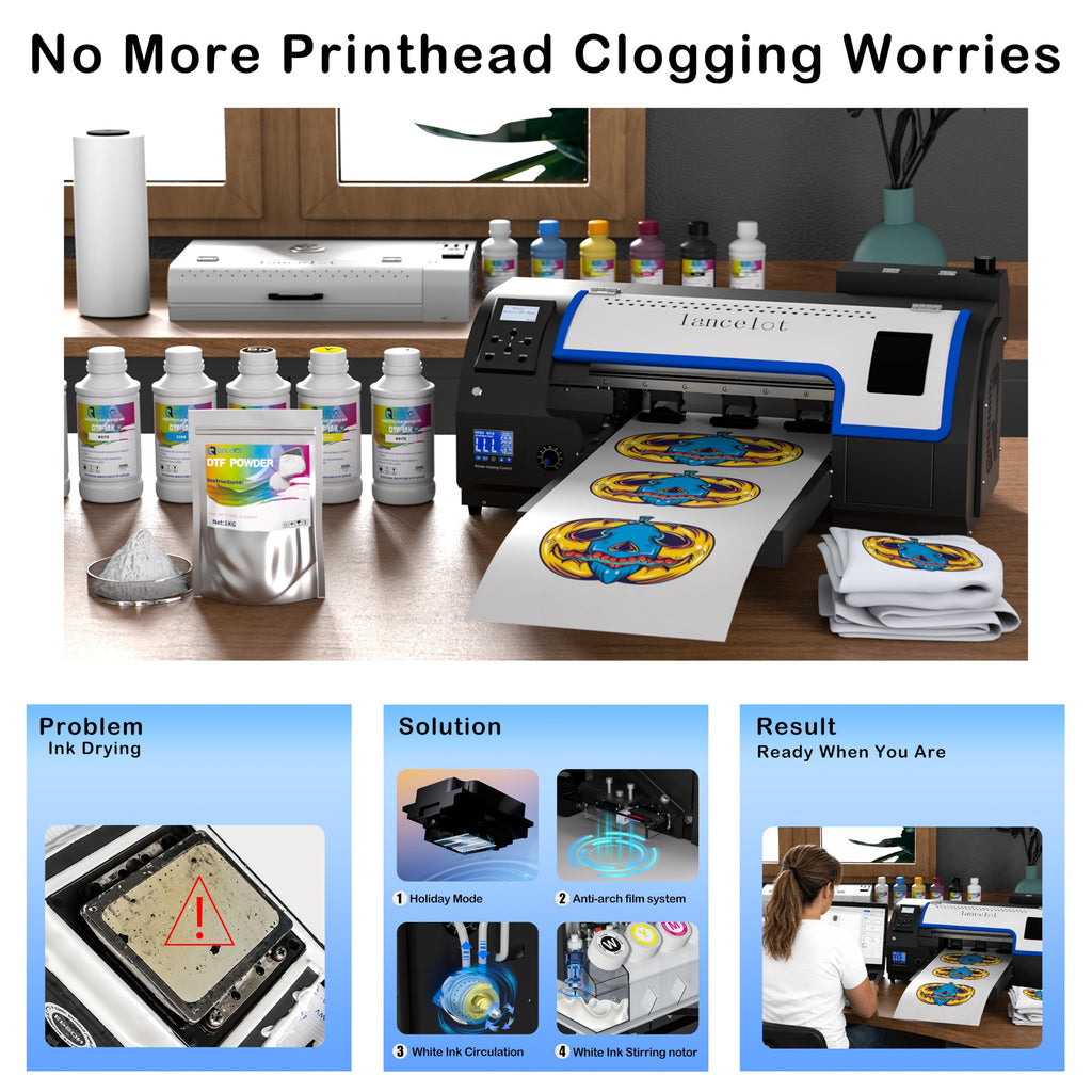 Lancelot M1630 Pro DTF Printer Bundle with Auto Maintenance