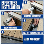 Floating Deck Kit, Raised Deck Platform Decking Waterproof Composite Tile