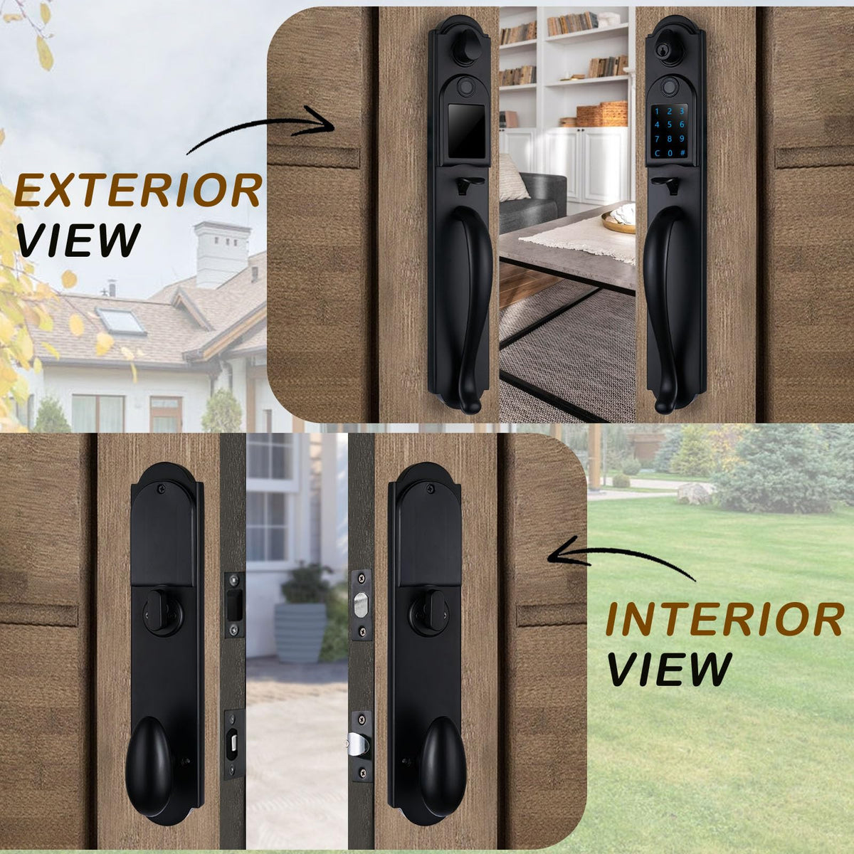 Keyless Entry Door Lock with Handle Set, Left Hand