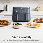 Ninja Foodi Air Fryer, 10 Qt DualZone Smart XL, 6-in-1, Grey, DZ550GY