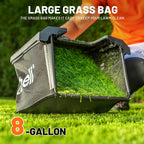 Litheli Electric Lawn Mower Cordless,Grass Cutter Machine for 1300 Sq. Ft. Lawnmower with 13 in Cutting Width, 8 Gallon Capacity, Cutting Height from 1 in to 2.5 in, Includes 1 4.0 Ah Battery