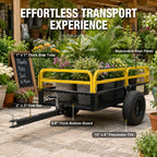 YELLOW JACKET ATV UTV Trailer 1500lbs Tow Behind Dump Cart
