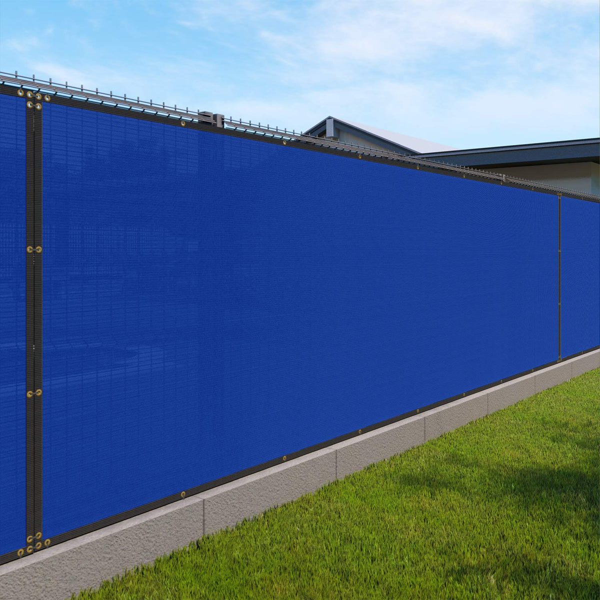 Windscreen4less Fence Privacy Screen 9' x 17' Heavy Duty Windscreen Fencing Mesh Fabric Cover for Patio Garden Backyard Lawn Carport Pool Fence, Light Gray