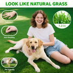 Artificial Turf Grass Outdoor 7x15FT, Fake Grass with Drainage Holes