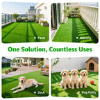 Artificial Turf Grass Outdoor 7x15FT, Fake Grass with Drainage Holes