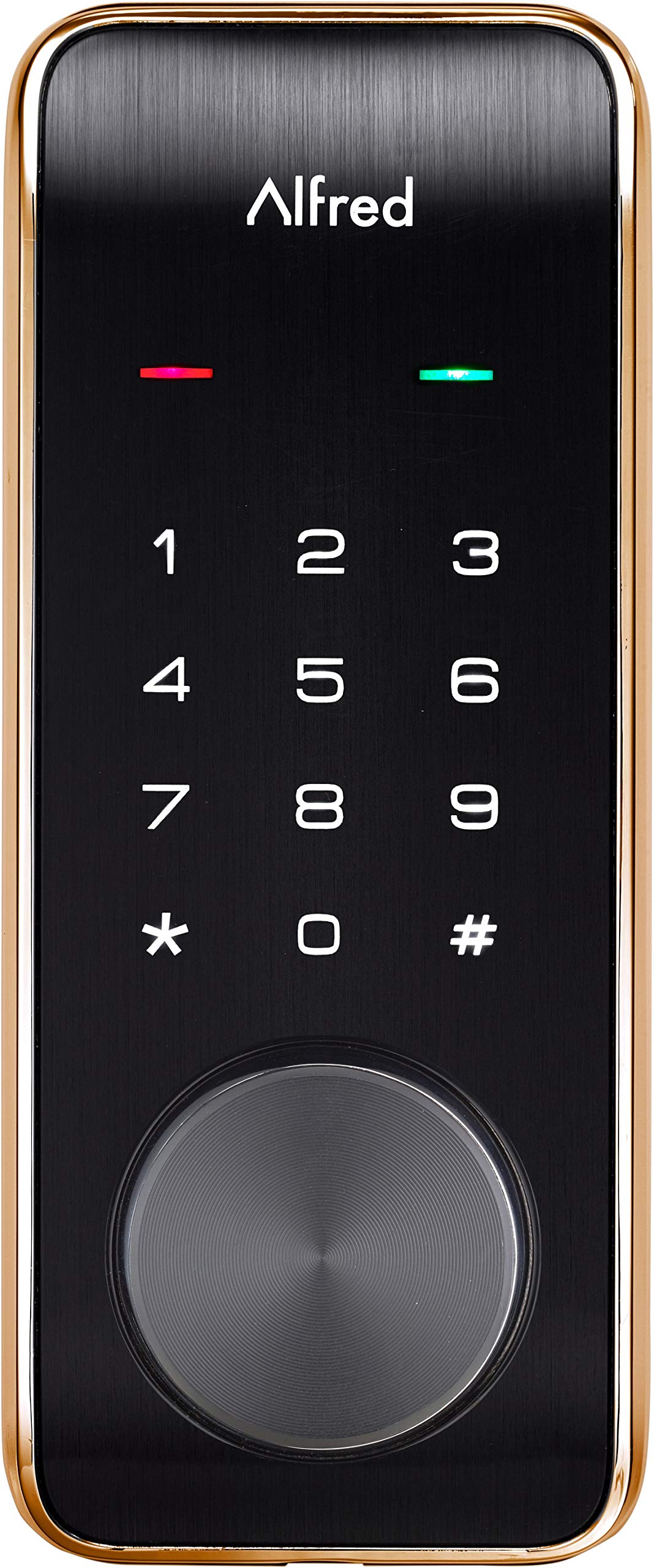 Alfred Touchscreen Keypad Pin + Key Entry Smart Door Lock Combo with Wi-Fi Connect Bridge & Key (DB2W-B-GL)