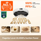 DREAME D20 Air Plus Robot Vacuum and Mop, 20,000Pa Powerful Suction