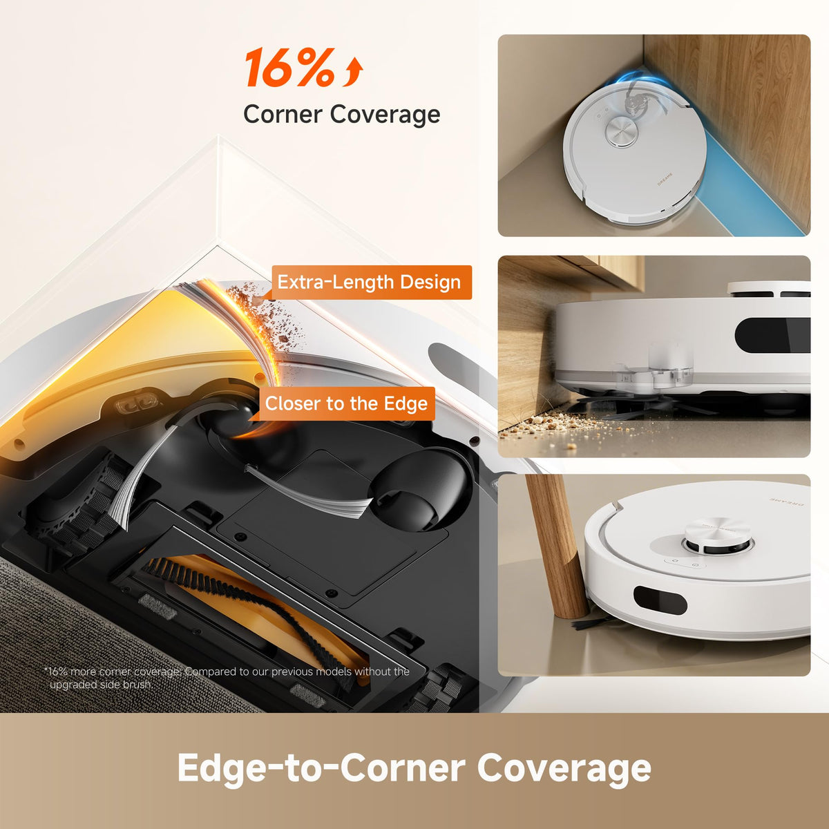 DREAME D20 Air Plus Robot Vacuum and Mop, 20,000Pa Powerful Suction