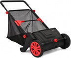 IDEALHOUSE Push Lawn Sweeper 26 Inch with Large 7 cu.ft. Hopper Bag