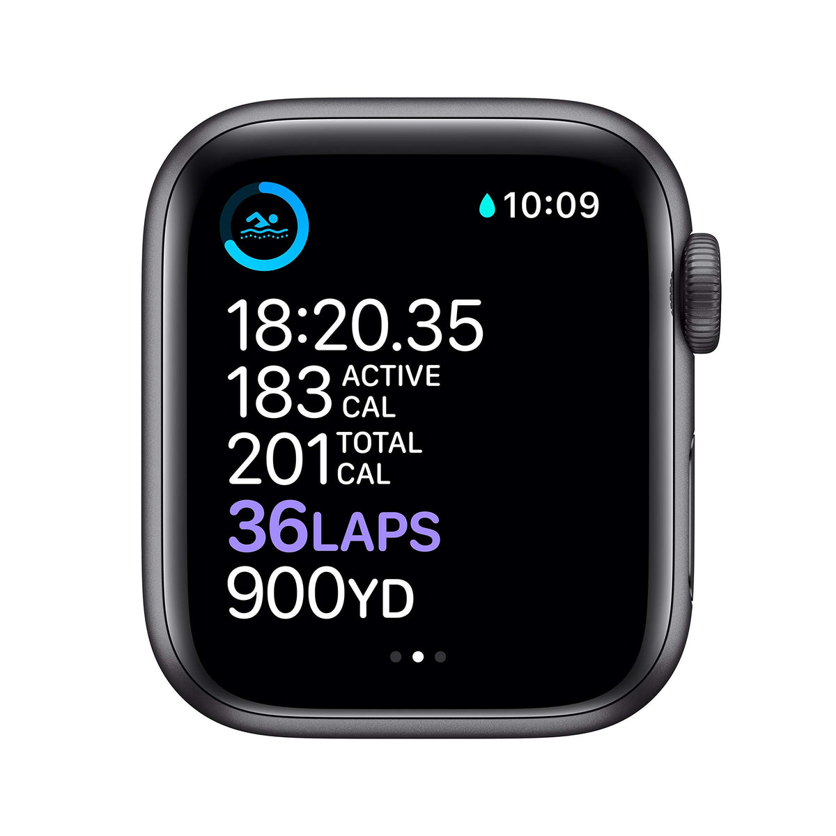 Apple Watch Series 6 (GPS, 40mm) - Space Gray Aluminum Case with Black Sport Band (Renewed)