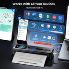 Phomemo M832D Touchscreen Portable Printer & Case & 69 Pcs (3 Rolls) Paper