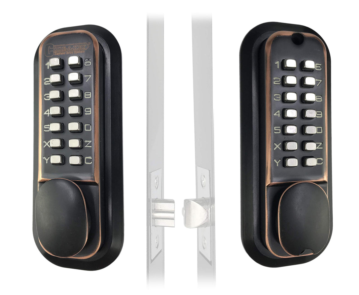 Double-Sided Mechanical Keyless Combination Latch Door Lock OR Bronze