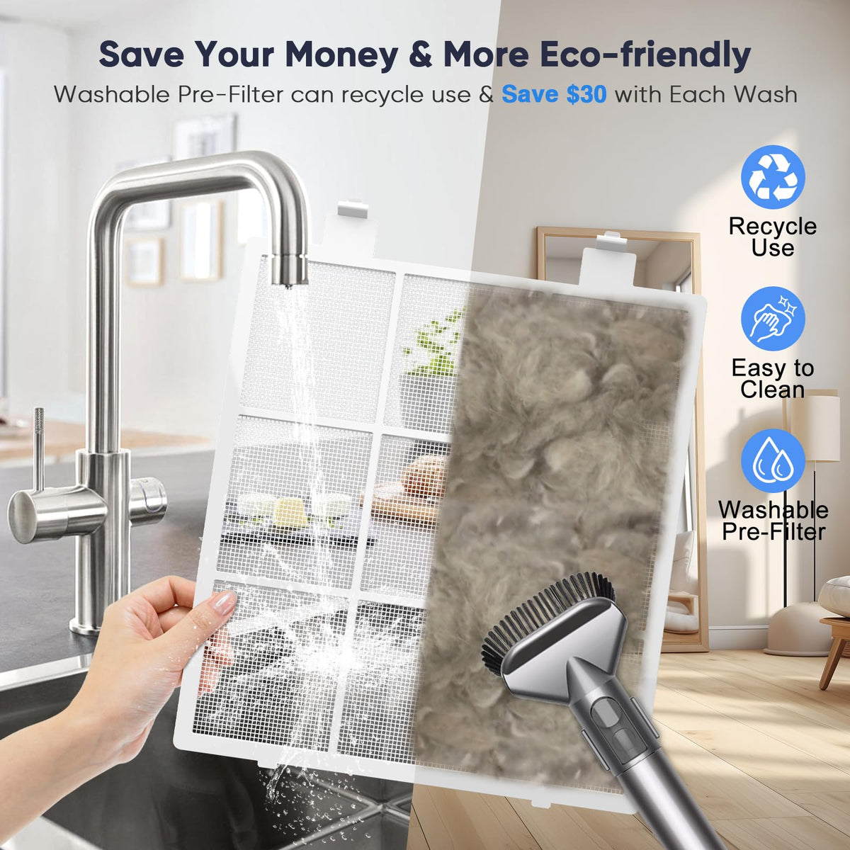 DAYETTE Smart Air Purifier for Home Large Room 3000Ft², App & Alexa Control