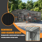 MNLR 12x18 FT Large Metal Outdoor Storage Shed with 2 Windows