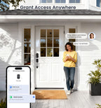 Veise VE017-D Fingerprint Smart Front Door Lock Set, Matte Black